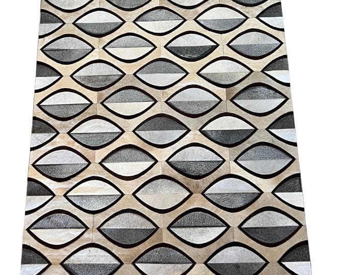 Brazilian Designer Cowhide Area Rug -CHLOE (5ft x 7ft)