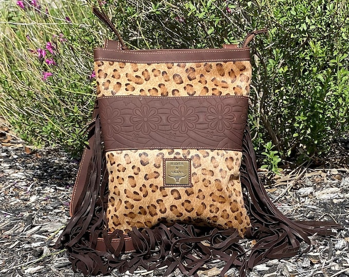 Leopard and Zebra Print Western Cowhide Purse -ADABELLE -Southwestern Style