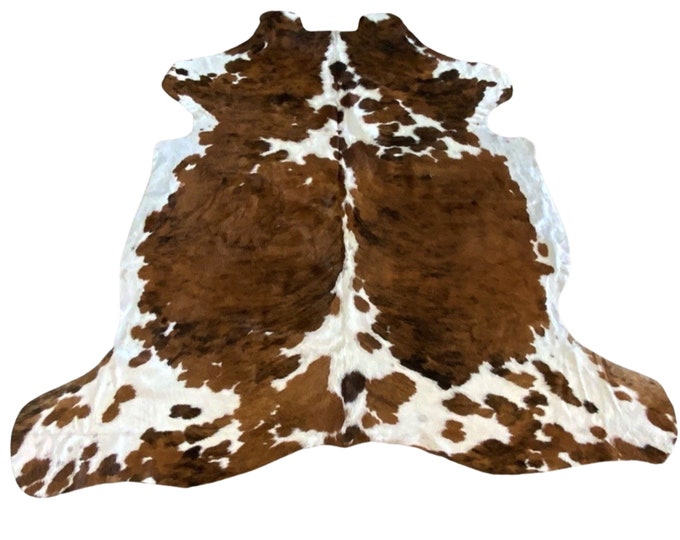 100% Genuine Cowhide Rug Leather in Medium Tri Color