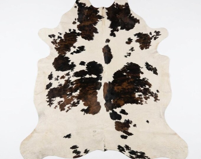 100% Genuine Cowhide Tri-Color Rug