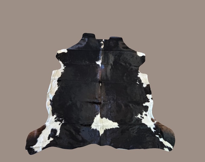 100% Genuine Cowhide Black and White Rug