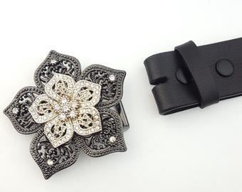 Rhinestone Flower Western Girl Women display picture 3