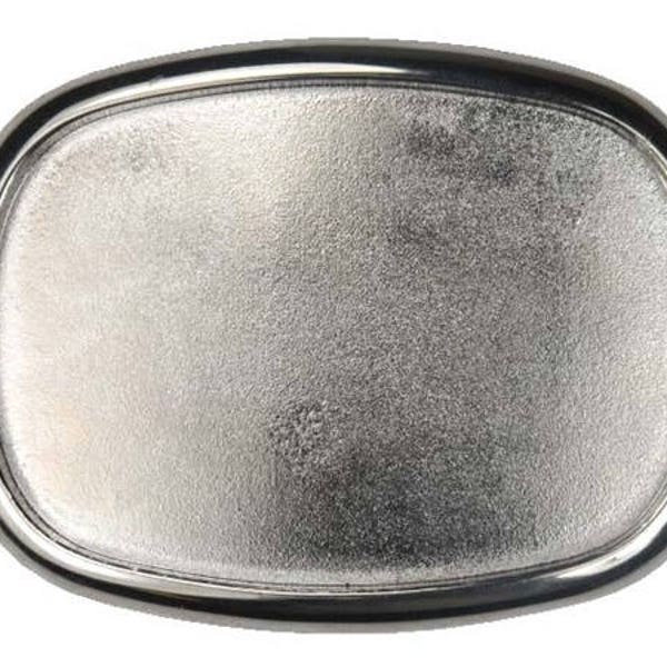 DIY Design Your Own Buckle on Plain Oval Metal Silver Belt Buckle