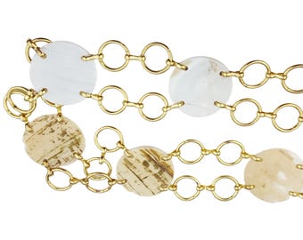 80s 90s Gold Tone Metal Horse Bit Chain Belt | Gold