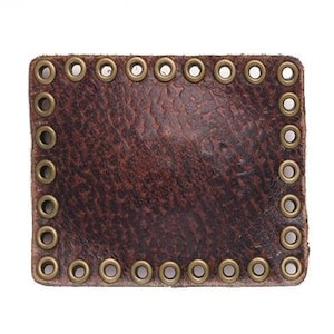 DIY Design Your Own Buckle on Rectangular Grommets Frame Leather Belt Brown, Black, White