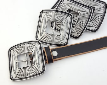 Create your own Western square Concho belt