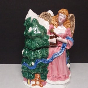 Christmas angel cookie jar clearance