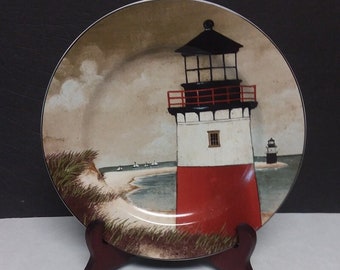 Ceramic Lighthouse Plate David Carter Brown Collection for Sakura / Oneida