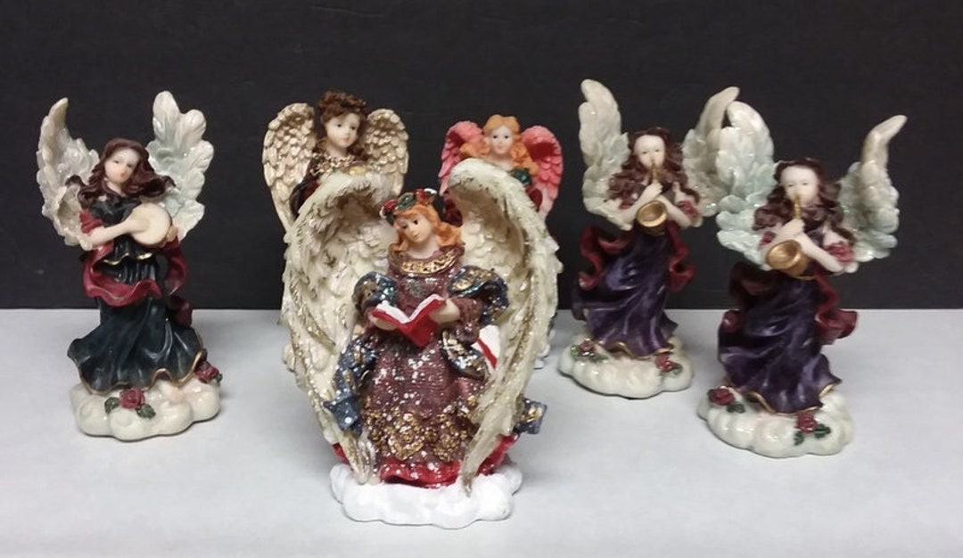 Angel Figurines Religious Home Decor Set of 6 - Etsy