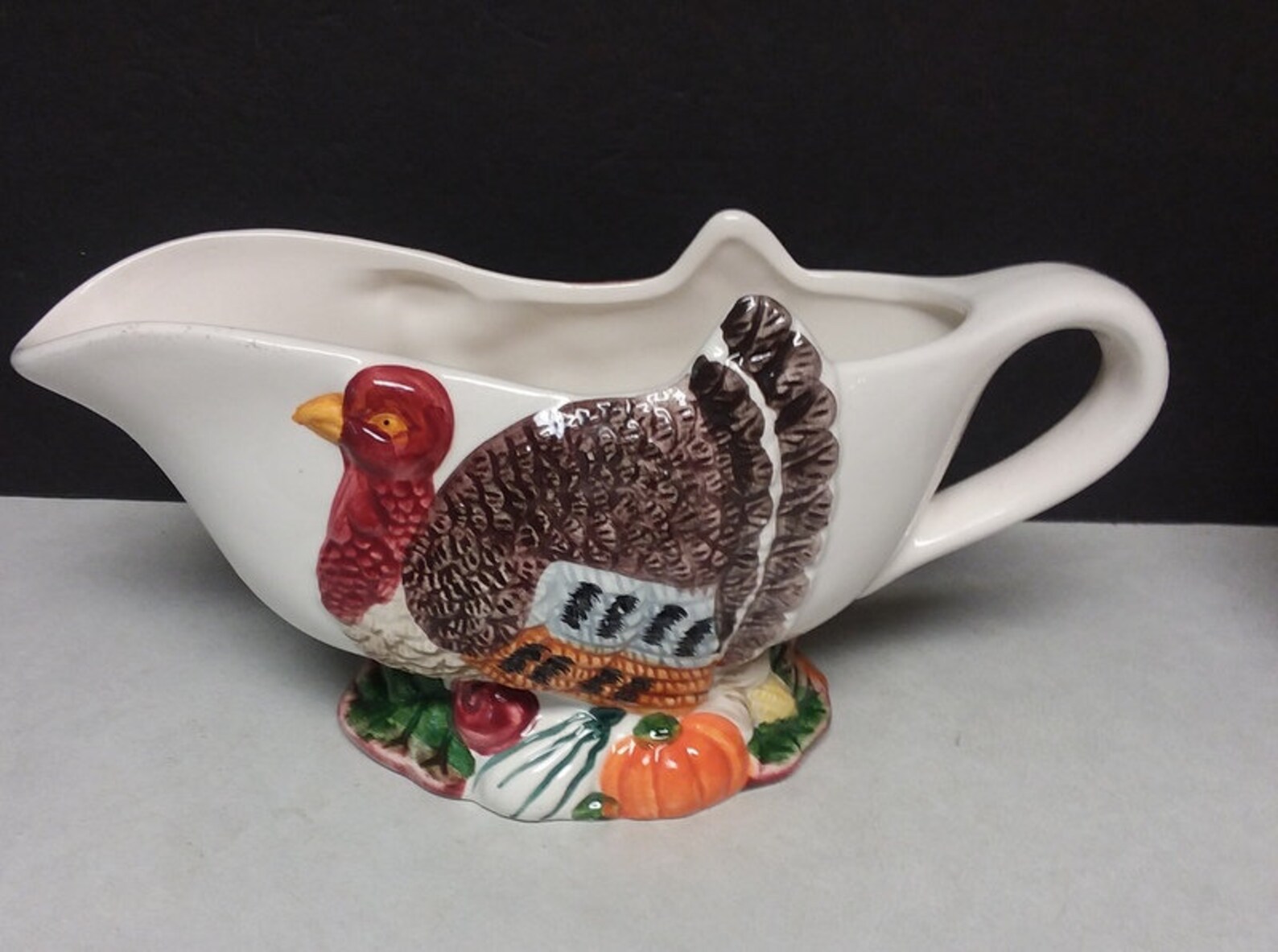 Thanksgiving Day Turkey Ceramic Gravy Boat by Autumn Accents Etsy