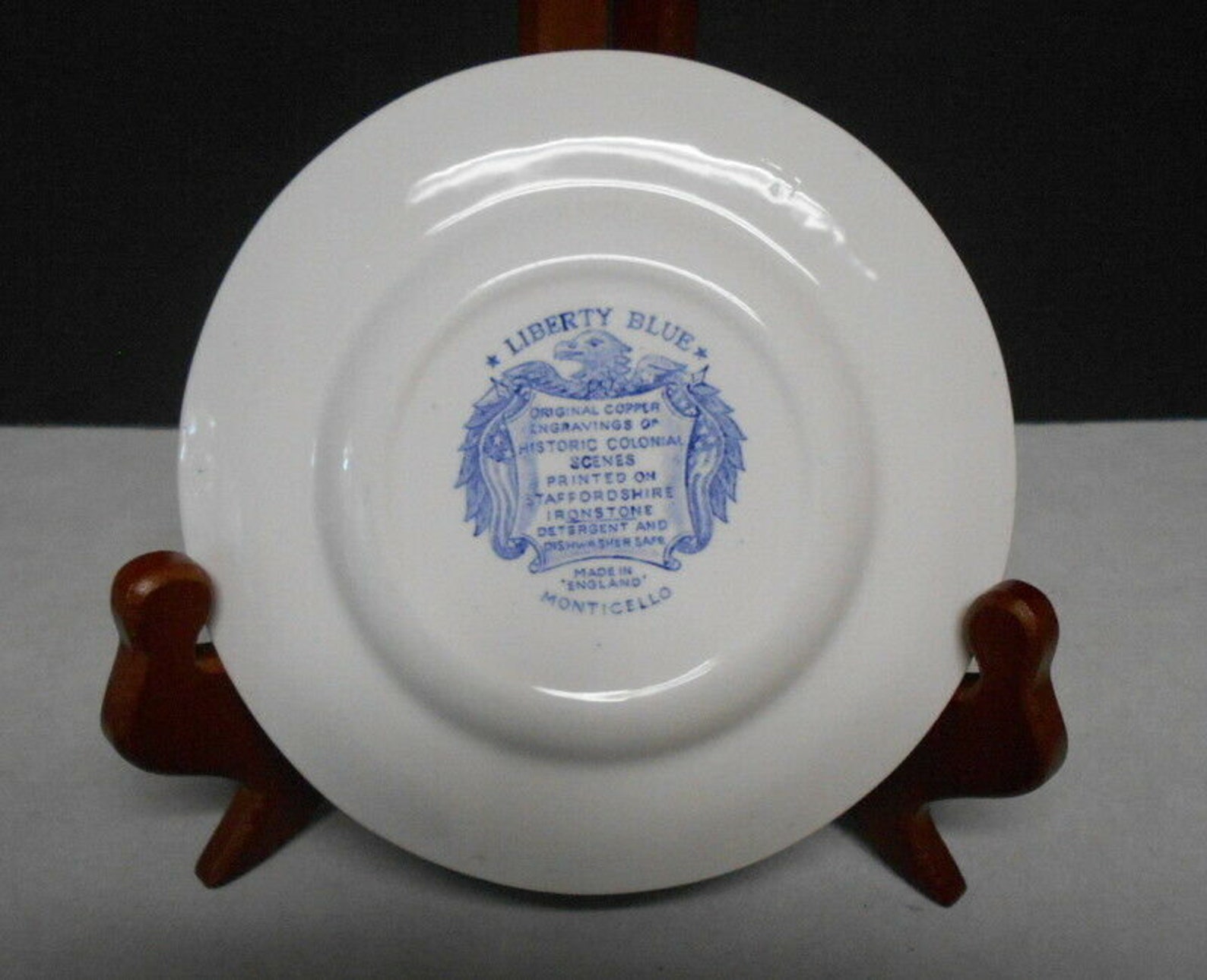 Liberty Blue Bread/Butter Plates Monticello Staffordshire Etsy