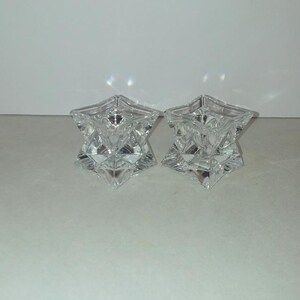 24% Lead Crystal Candle Stick Holder Glass Set