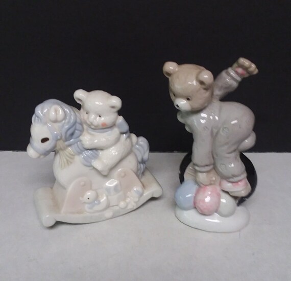 porcelain teddy bear figurines