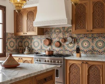 Andalusian Ceramic Tile Pack | Moroccan Geometric Wall Decor