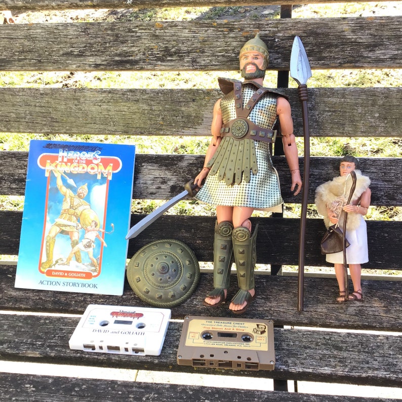 Vintage Toys 80s David and Goliath Bible Toys Bible Heroes | Etsy