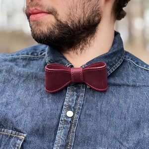 custom bow-tie Stag party gift for him groomsmen bow-tie rustic wedding bow-tie monogram bow tie leather bowtie groom necktie anniversary