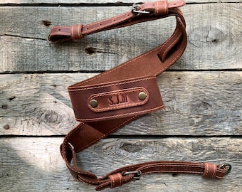 DSLR Camera Strap Leather Camera strap monogram photographer gift for him gift her anniversary gift Neck strap for Camera Accessories