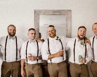 suspenders for Bachelor Party best men suspenders Monogram wedding suspenders man braces Stag party suspenders Groomsmen gift for him