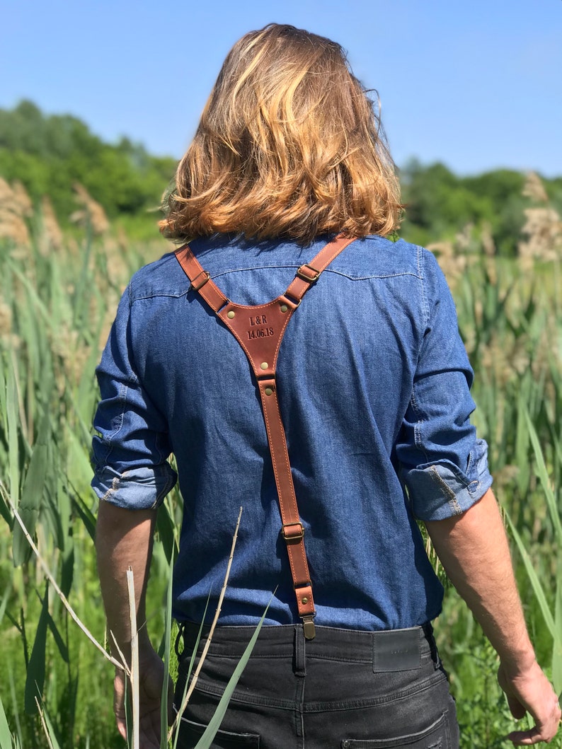 Personalized Leather Suspenders Leather Suspenders With Etsy