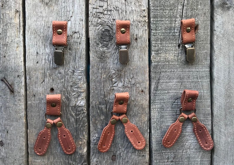 Personalized leather suspenders leather suspenders with Monogram wedding suspenders mens braces for grooms suspenders Groomsmen gift retro image 6