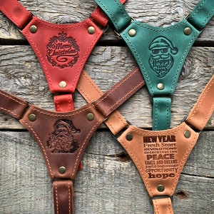 Personalized Leather Suspenders: Monogrammed Groomsmen Braces