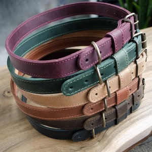 Personalized dog collar Durable collar leather collar ring bearer Pet Wedding neckwear engraving flat collar monogram gift custom collar