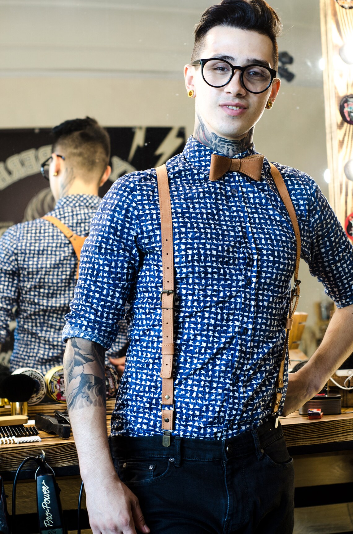 Personalized leather suspenders leather suspenders with Etsy