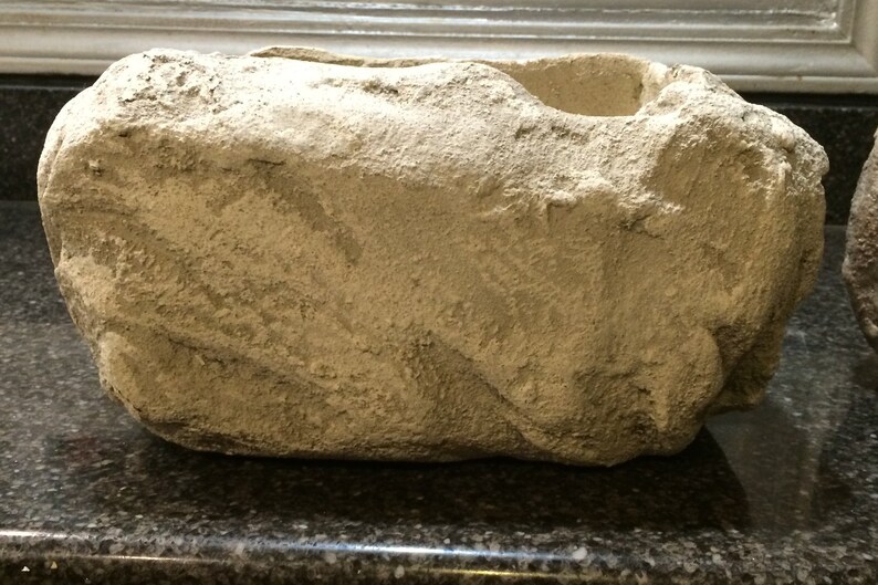 Lightweight Rock Planter Outdoor Stone Planter Patio Etsy