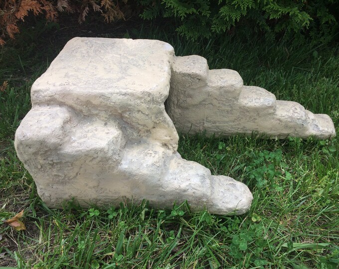 Custom Large Reptile Basking Platform, MADE TO ORDER, Natural Stone Cave Hide, Bearded Dragons