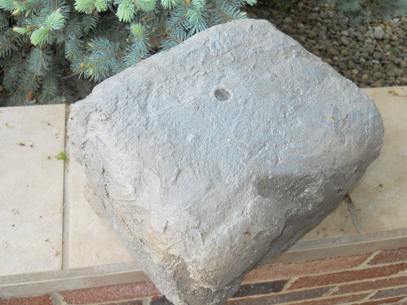 Lightweight Rock Planter Outdoor Stone Planter Patio Etsy
