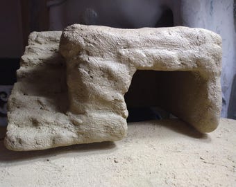 Custom Large Reptile Bearded Dragon Cave Hide Basking Platform Natural Faux Stone Cave Hide, Reptile  Accessories Made to Order