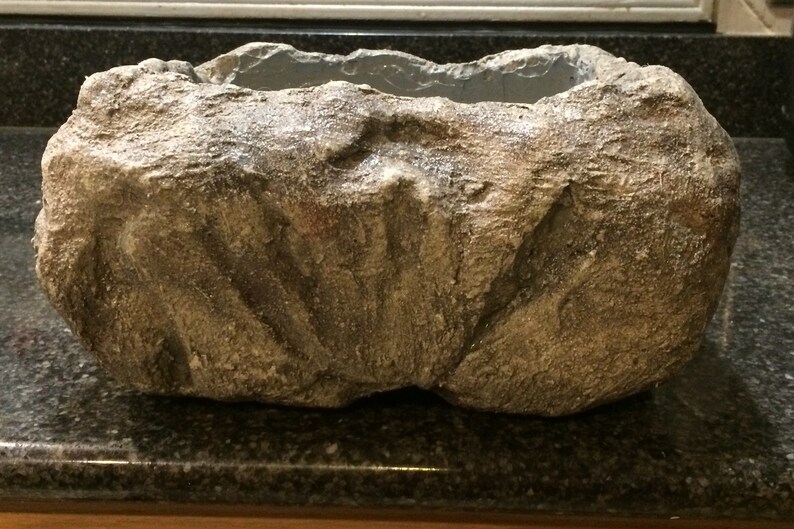 Lightweight Rock Planter Outdoor Stone Planter Patio Etsy