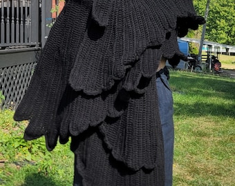 3 Panel Feather Wing Shawl