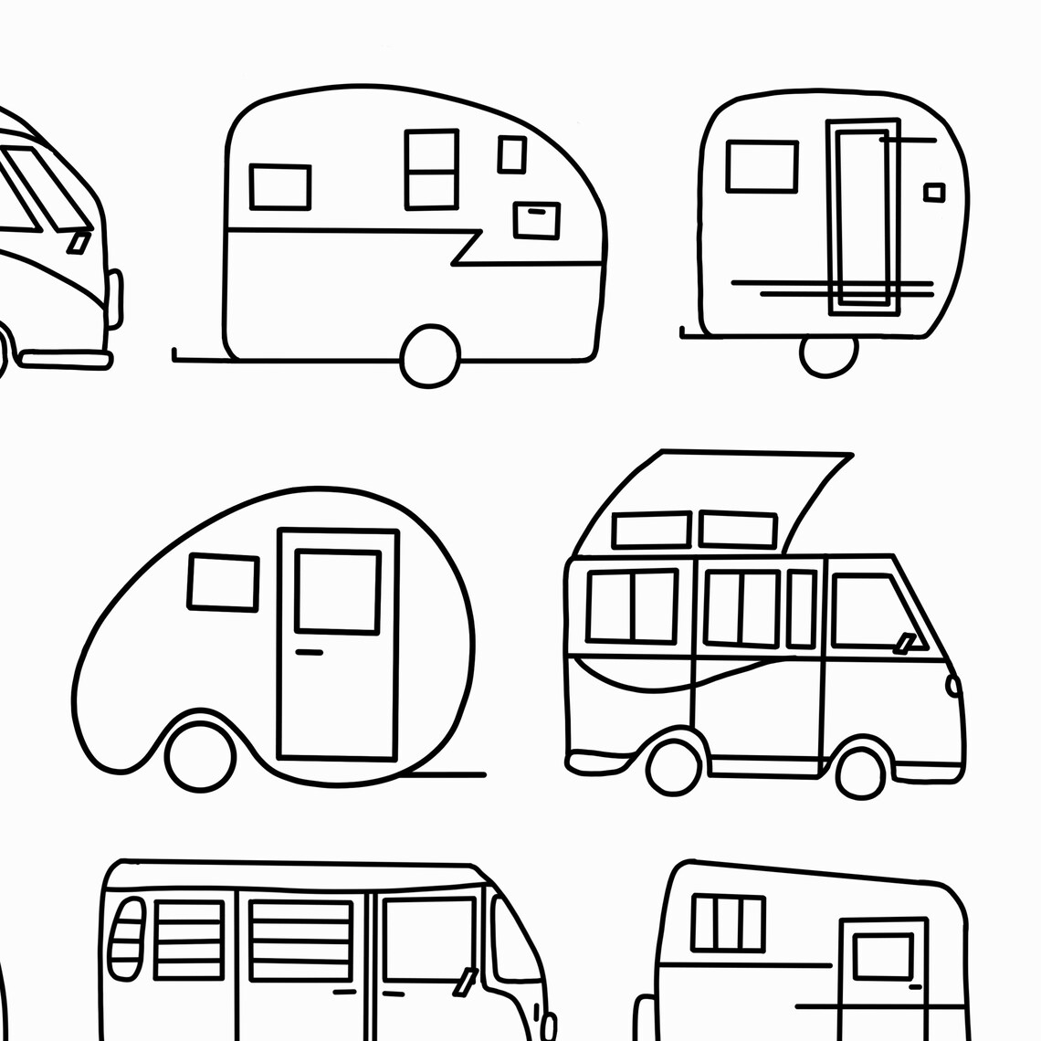 Digital Download Happy Campers Printable Hand Lettered - Etsy