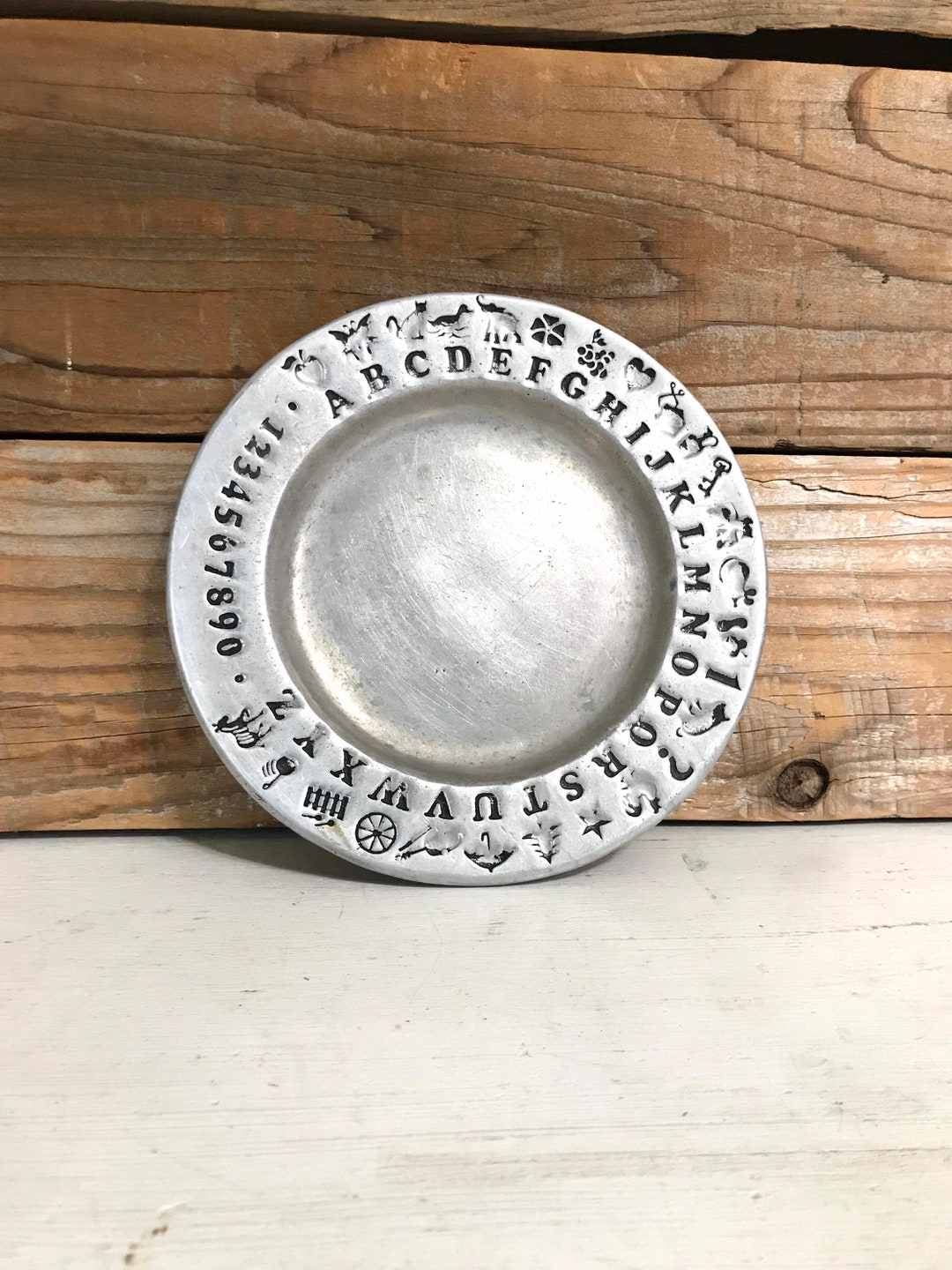 Vintage York Metalcrafters Pewter Alphabet & Numbers Etsy