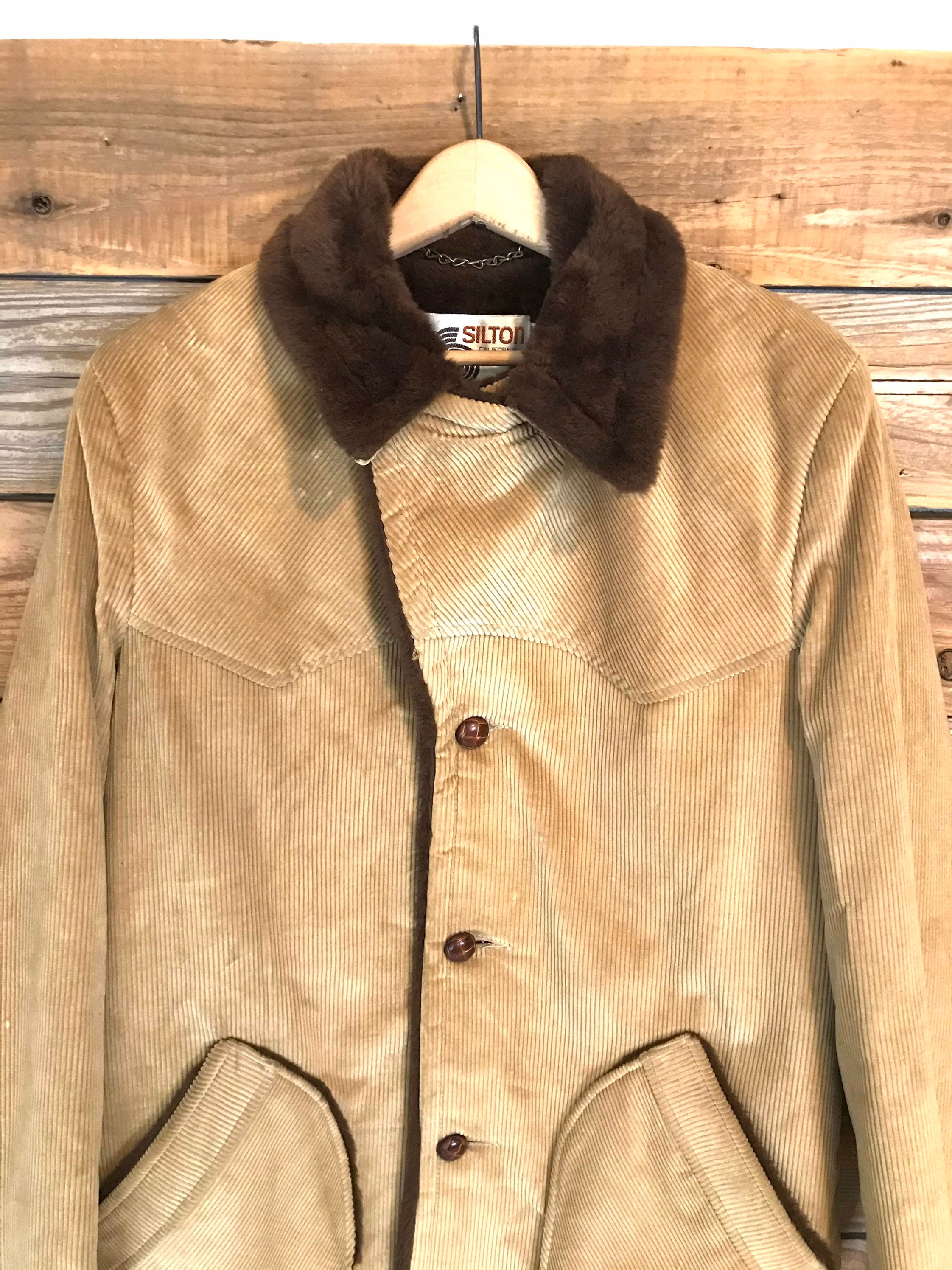 Corduroy & Faux Fur Jacket by Stilton California, Size 40 Etsy
