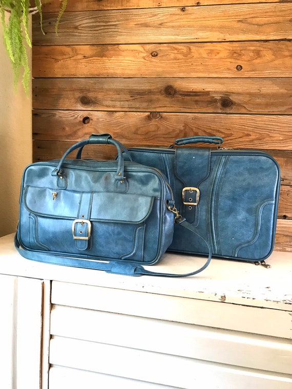 Vintage Luggage Set by Sears - 1970’s Powder Blue… - image 1