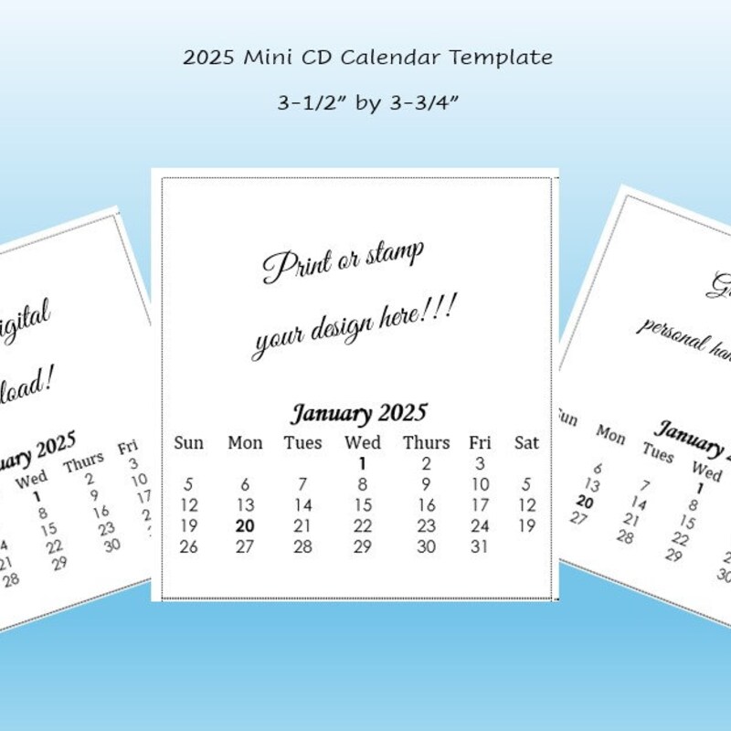 Cd 2025 Calendar Etsy
