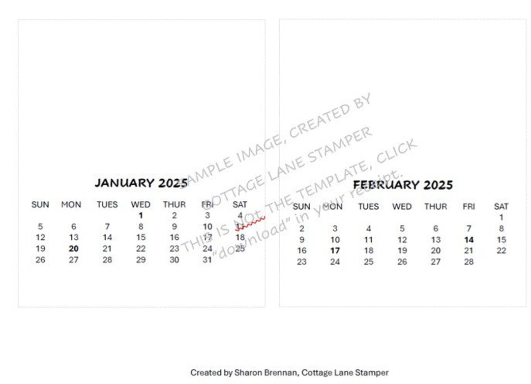 CD Case Calendar Template Standard Size Etsy CD Case Calendar Template Standard Size Etsy