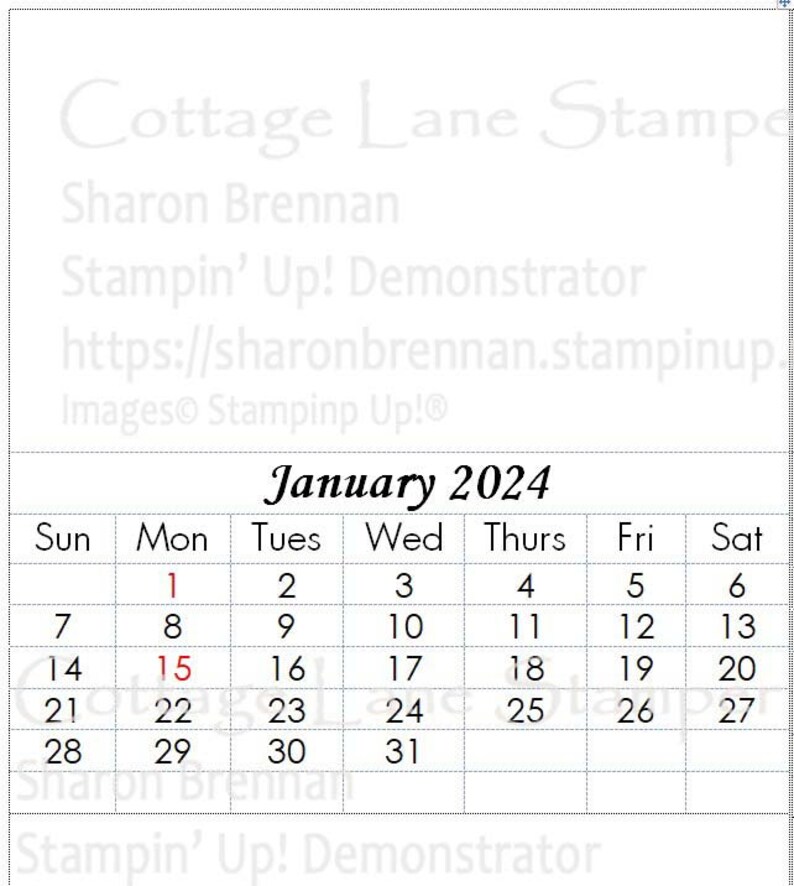 Mini CD Case Calendar Template for 2024 Instant Download Etsy