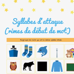 Syllabes d'attaque (rimes en début de mot)