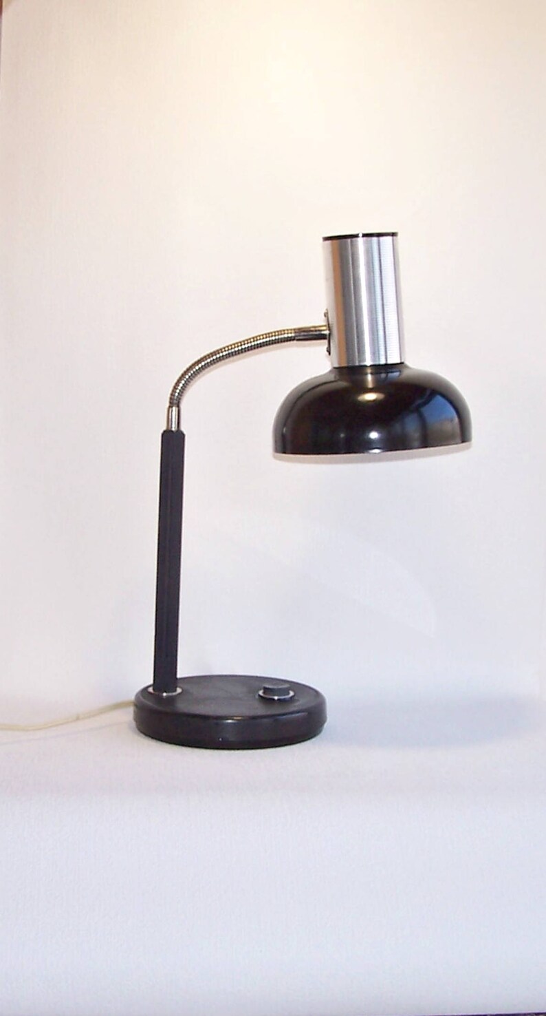 Vintage Industrial Lamp Gooseneck Metal Desk Working Soviet Table Black Bedside Retro Lighting