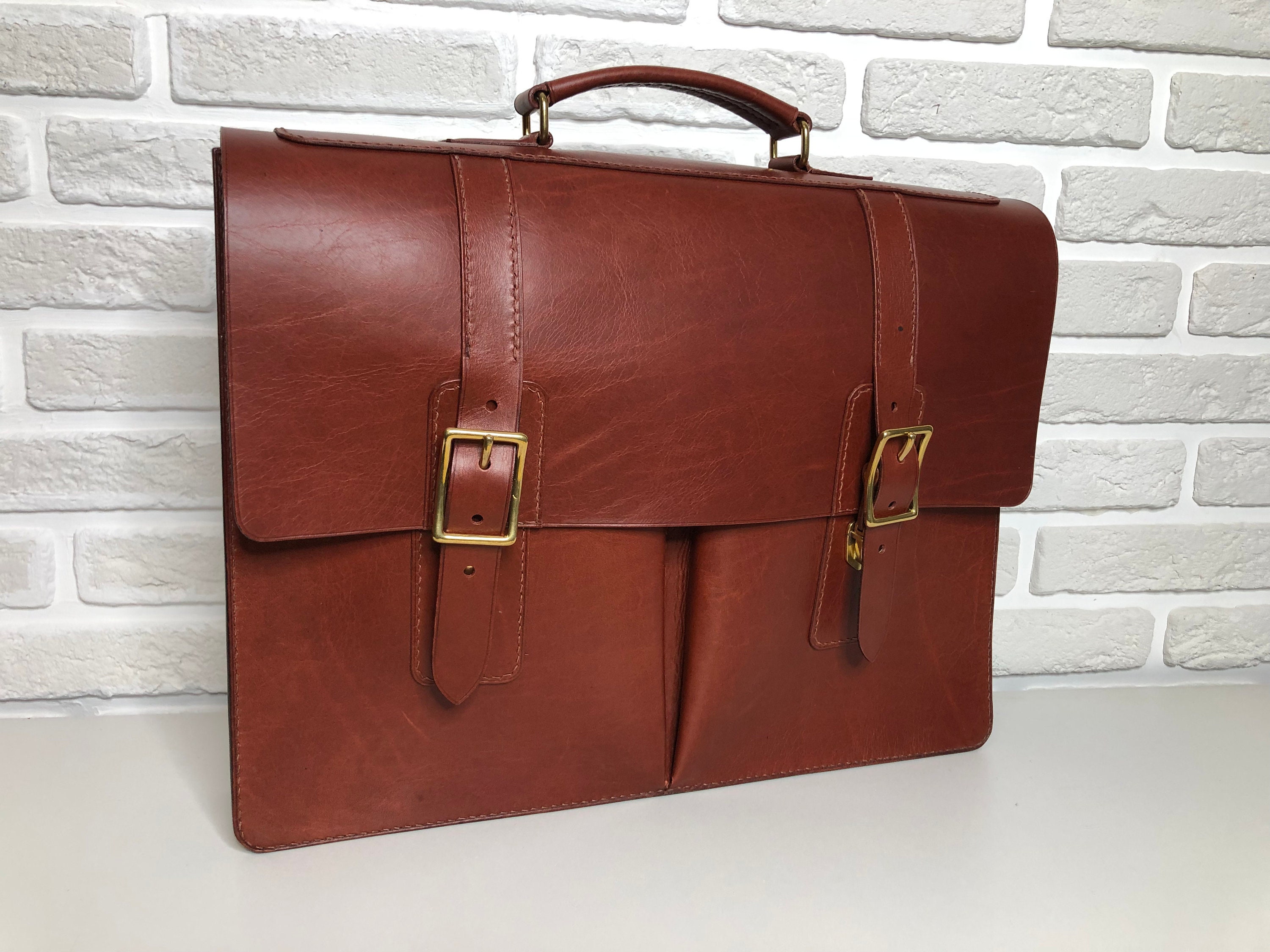 Leather Briefcase PDF Pattern with video Etsy