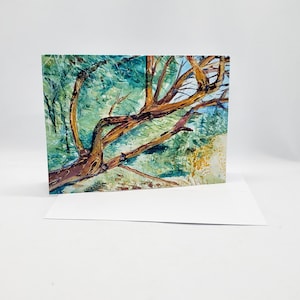 Arbousier à Rathtrevor Beach, Parksville, carte d'art en Colombie-Britannique, imprimée à partir d'une peinture à l'aquarelle originale, 5 x 7" enveloppe blanche ou kraft