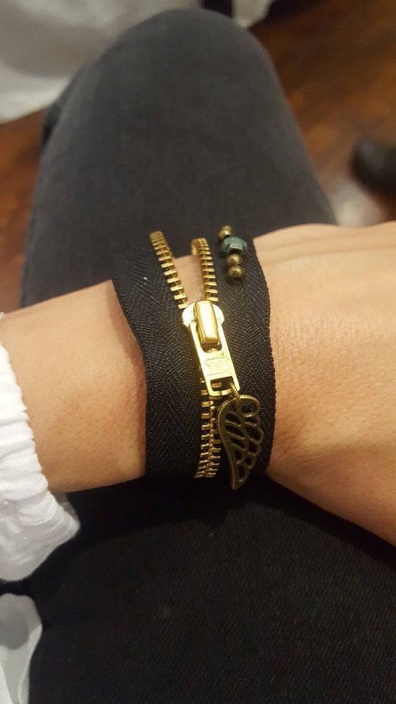 Zipper Bracelet Punk Bracelet Rock Gothic Bracelet Zipper