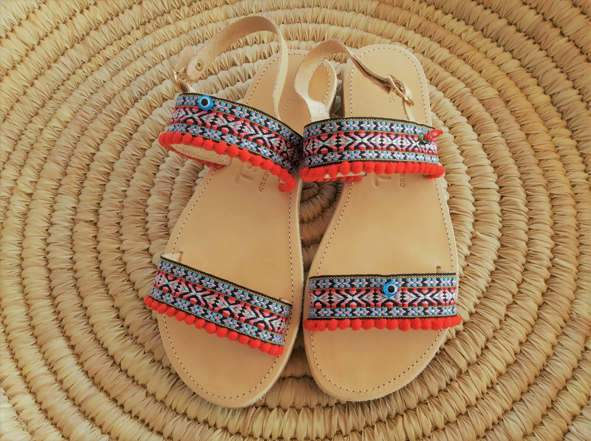 ethnic sandals heels
