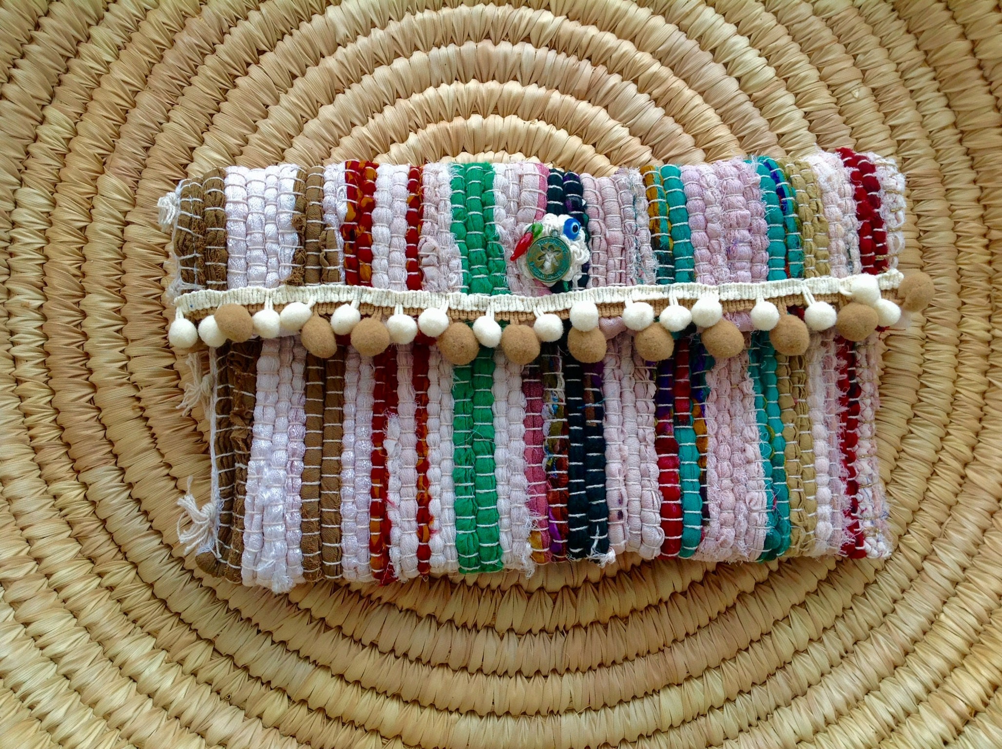Multicolour Beachy Boho Clutch