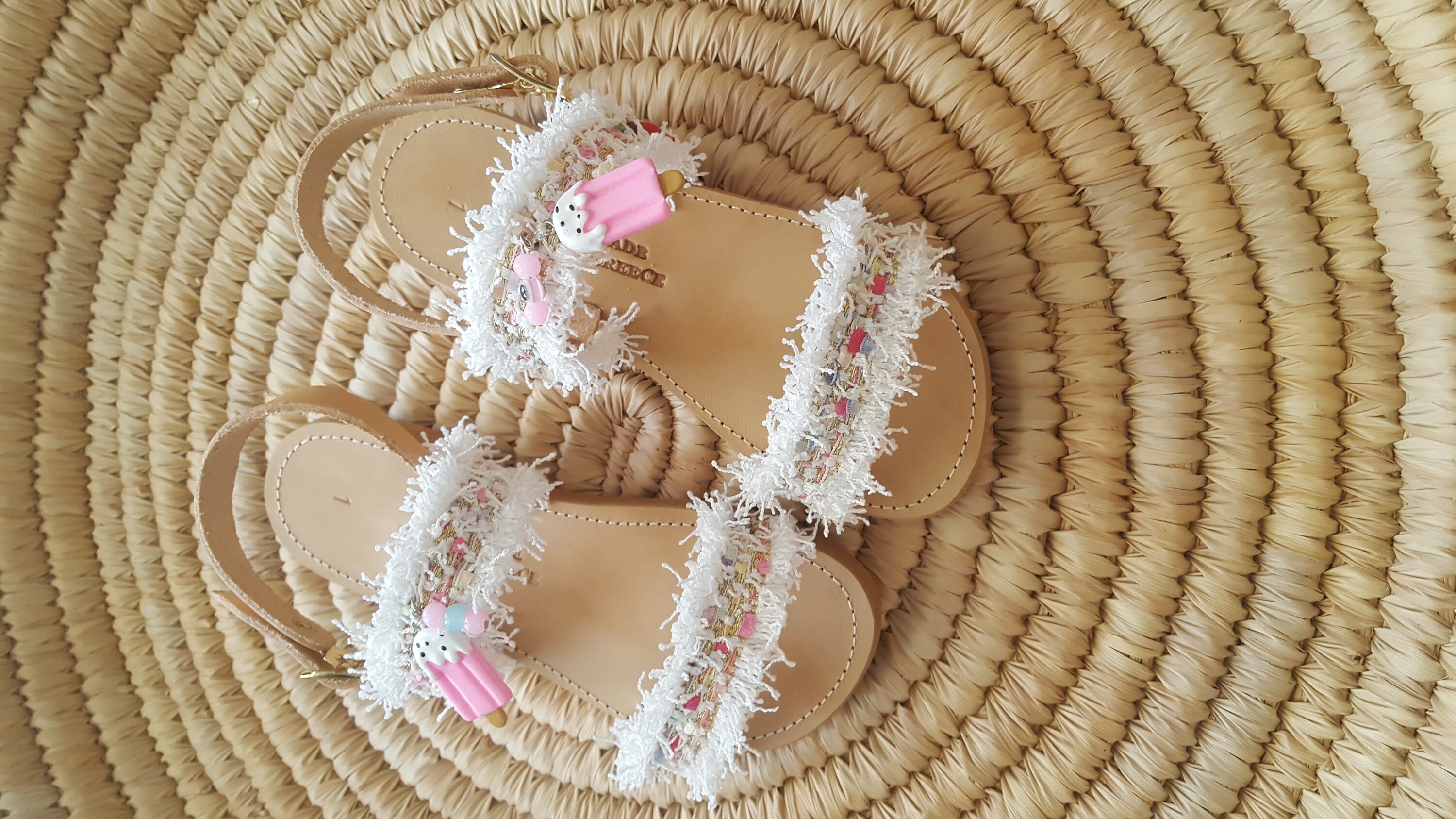 Girls White Sandals Greek Leather Sandals Wedding Sandals - Etsy UK