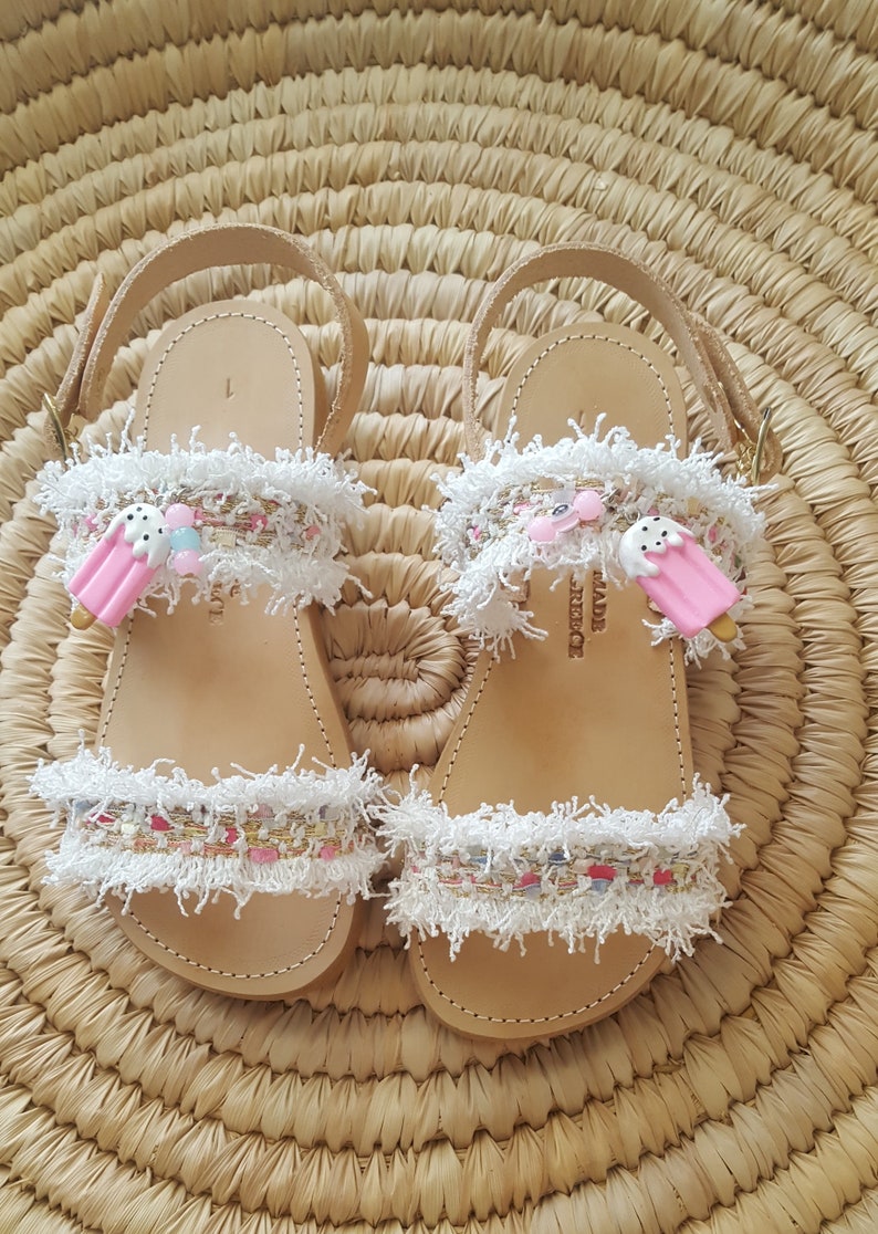 Girls White Sandals Greek Leather Sandals Wedding Sandals - Etsy