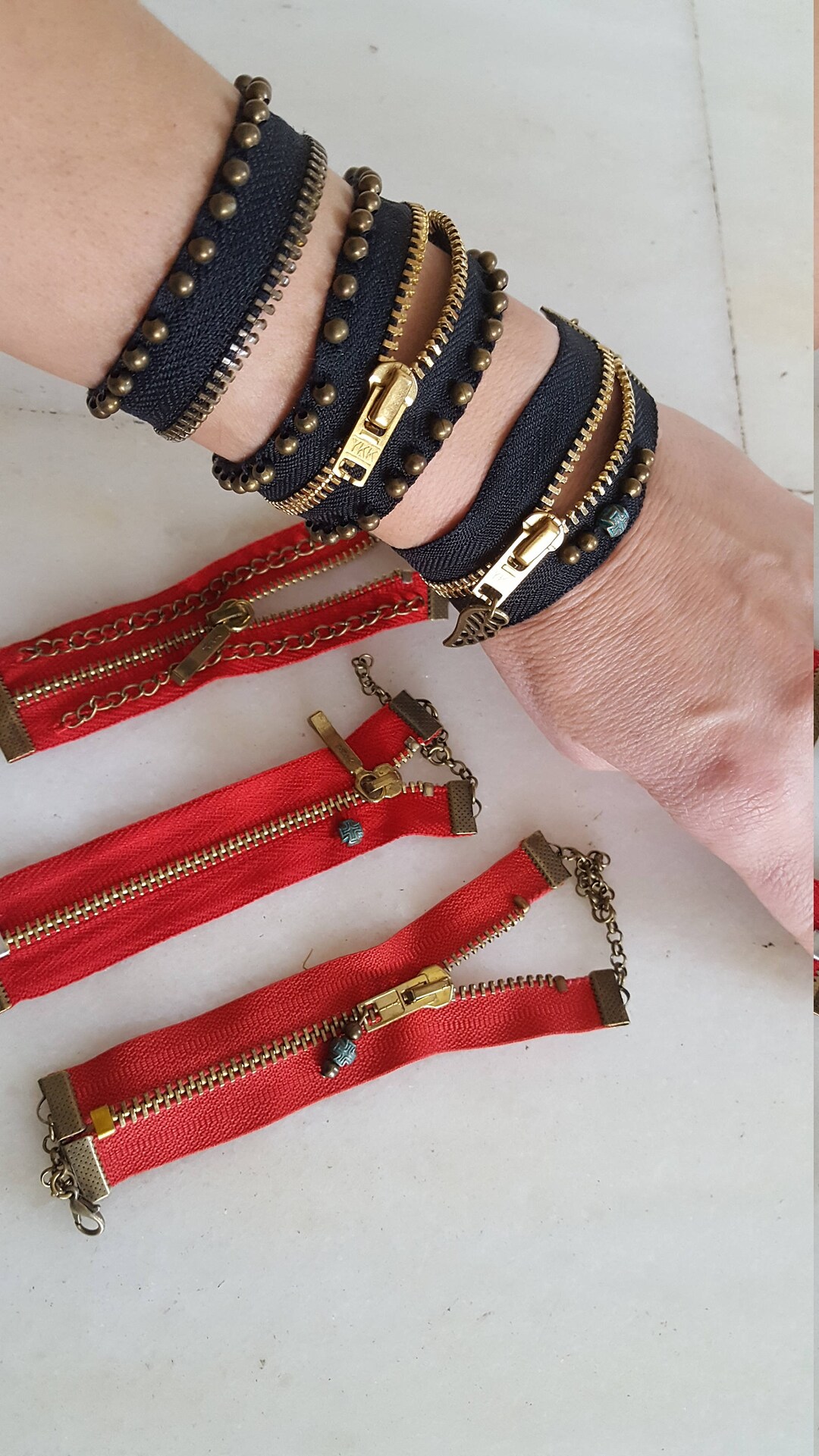 Zipper Bracelet, Punk Bracelet, Rock Gothic Bracelet, Zipper